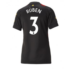Manchester City Ruben Dias #3 Bortatröja Dam 2022-23 Korta ärmar
